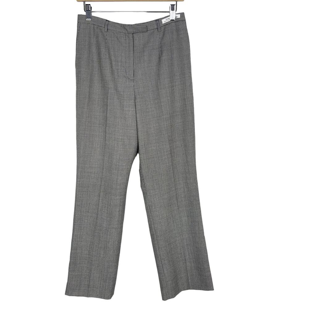 Pendleton Womens 8P Black White Houndstooth Straight Leg Trouser Dress Pant Wool